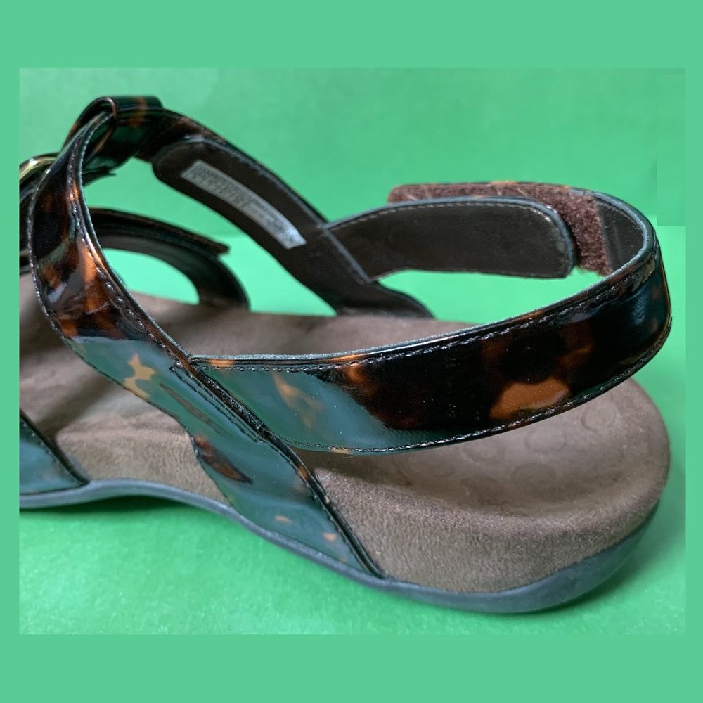 Vionic Amber Tortoise Leather Adjustable Sandal - image 5